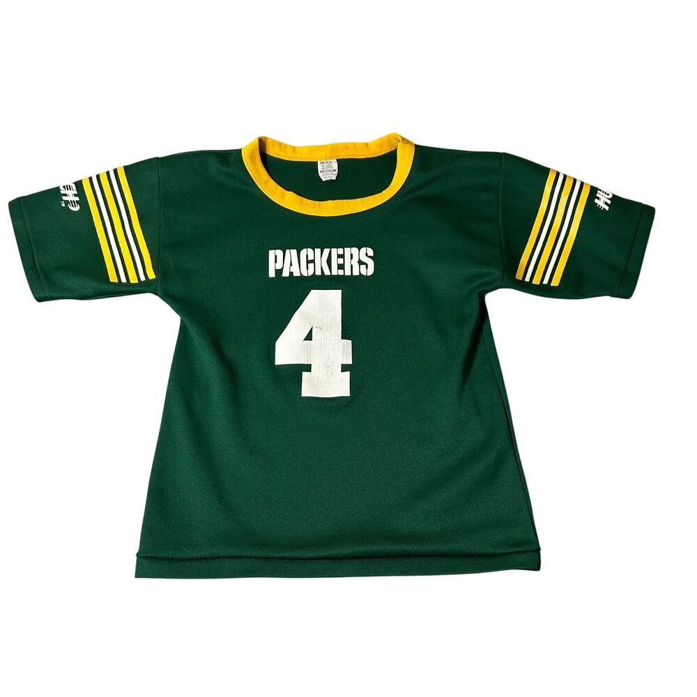 Green Bay Packers Jersey Kids M Green #Brett‎ Favre Hutch Made in USA Jersey